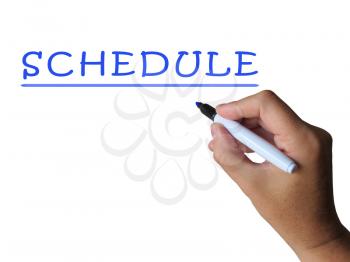 Schedule Word Showing Planning Time And Tasks