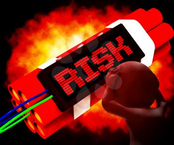 Risk On Dynamite Shows Unstable Situation Or Dangerous 3d Rendering