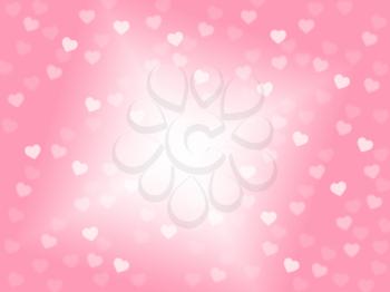 Pink Hearts Background Showing Romantic And Passionate Wallpaper
