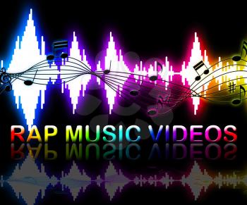 Rap Music Videos Soundwaves Means Rhyming Song Multimedia