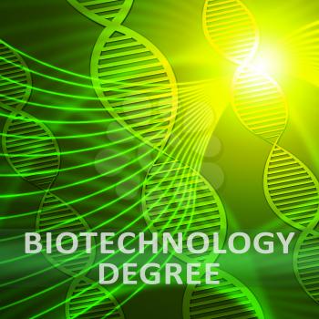Biotechnology Degree Helix Meaning Biotech Qualification 3d Illustration