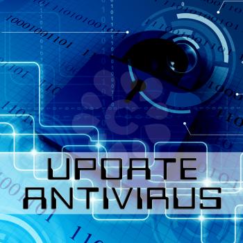 Update Antivirus Data Padlock Means Upgrade Protection 3d Rendering