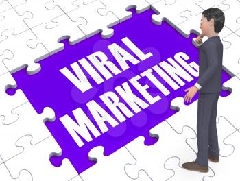 Viral Marketing Showing Advertising Strategies And Social Media Advertisement 3d Rendering