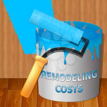 Remodeling Costs Paint Showing House Remodeler 3d Illustration