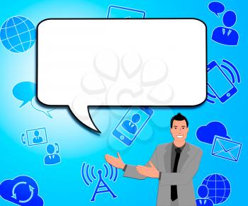 Speech Bubble Icons Meaning Blank Message 3d Illustration