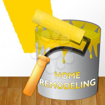 Home Remodeling Paint Means House Remodeler 3d Illustration