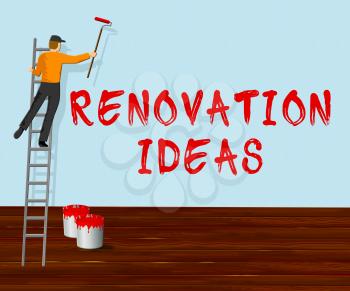 Renovation Ideas Indicating House Improvement Tips 3d Illustration