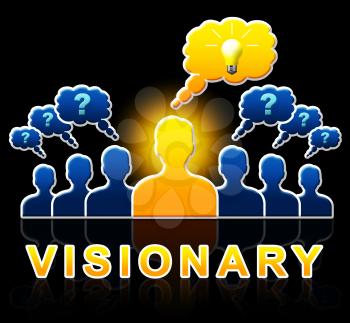 Visionary People Representing Strategist And Ideals 3d Illustration