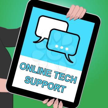 Online Tech Support Showing Help 3d Illustration