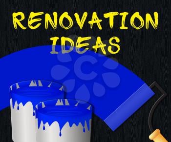 Renovation Ideas Paint Displays House Improvement Tips 3d Illustration