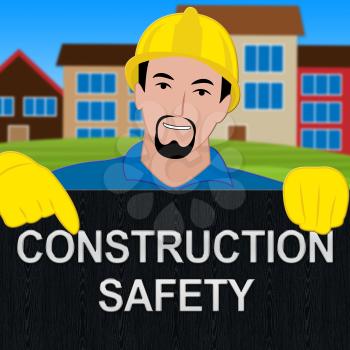 Construction Safety Shows Building Caution 3d Illustration