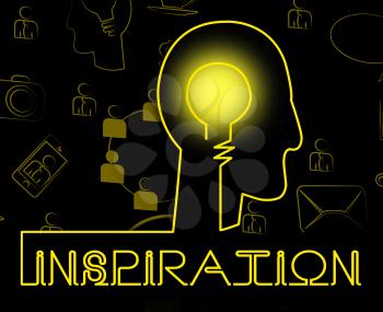 Inspiration Brain Indicating Positive Motivate And Motivation