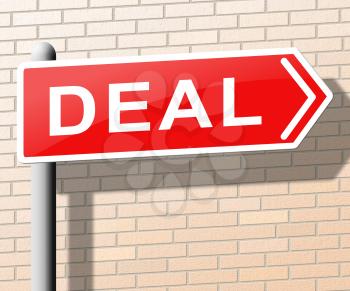 Deal Sign Meaning Best Price Goods 3d Illustration
