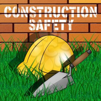 Construction Safety Builders Hat Represents Building Caution 3d Illustration
