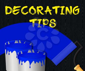 Decorating Tips Paint Showing Displays Advice 3d Illustration