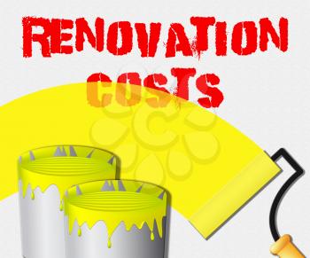 Renovation Costs Paint Displays House Remodeler 3d Illustration