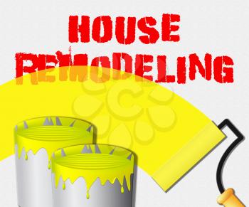 House Remodeling Paint Displays Home Remodeler 3d Illustration