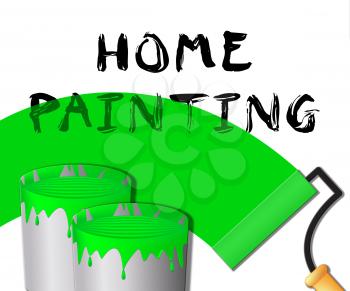 Home Painting Paint Displays Home Painter 3d Illustration