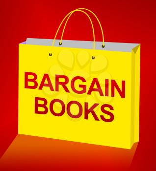 Bargain Books Bag Displays Discount Novels 3d Illustration