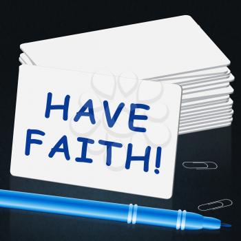 Have Faith Card Showing Believe In Yourself 3d Illustration