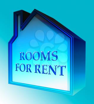 Rooms For Rent House Shows Real Estate 3d Rendering
