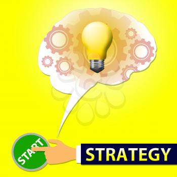 Strategy Light Indicating Planning Commerce 3d Illustration