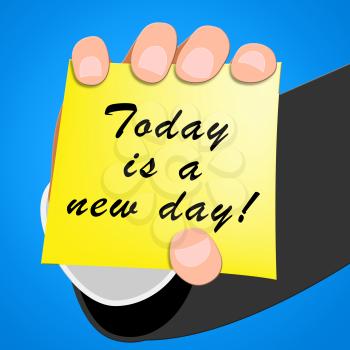 Today Is A New Day Showing Joy 3d Illustration