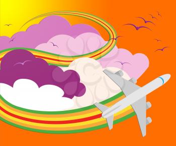Travel Sites Plane Means Online Vacations 3d Illustration