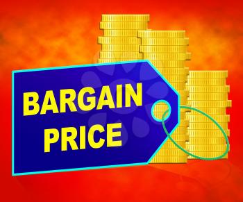 Bargain Price Coins Means Special Offer 3d Illustration