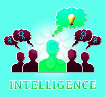 Intelligence Light People Represents Intellectual Capacity 3d Illustration