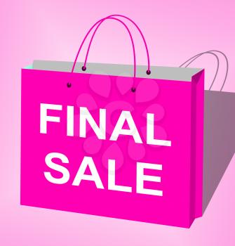 Final Sale Bag Displays Closing Bargains 3d Illustration