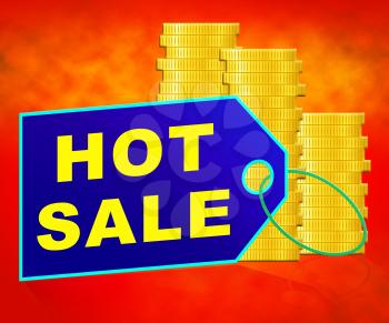 Hot Sale Coins Means Best Deals 3d Illustration