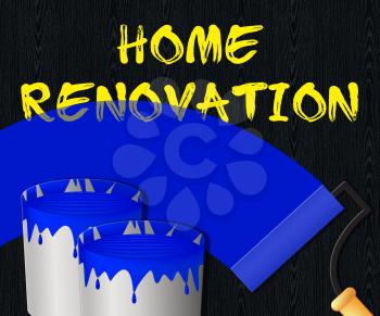 Home Renovation Paint Displays House Improvement 3d Illustration