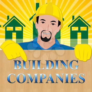 Building Companies Shows Housing Business 3d Illustration
