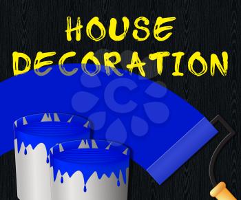 Home Decoration Paint Displays House Painting 3d Illustration