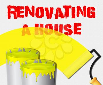 Renovating A House Paint Displays Home Renovation 3d Illustration