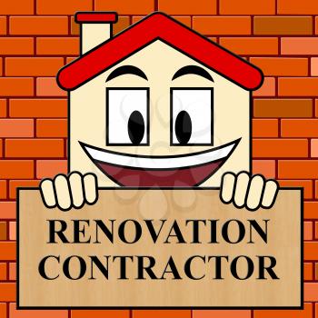 Renovation Contractor Meaning Make Over Home 3d Illustration