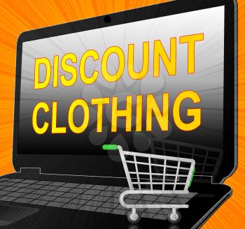 Discount Clothing Represents Cheap Clothes 3d Illustration