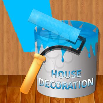 Home Decoration Paint Shows House Painting 3d Illustration