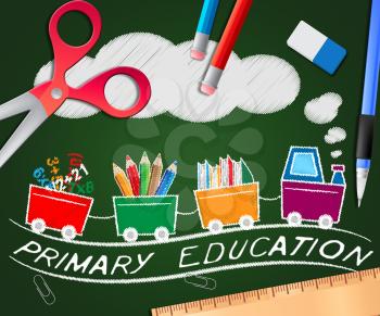Primary Education Picture Meaning Child Studying 3d Illustration