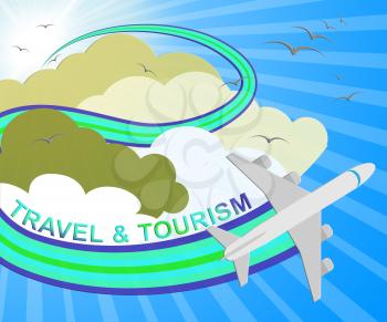 Travel And Tourism Plane Means Holidays 3d Illustration