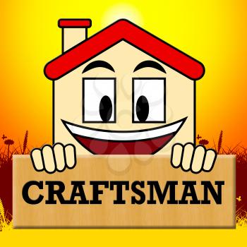 House Craftsmen Meaning Home Handyman 3d Illustration