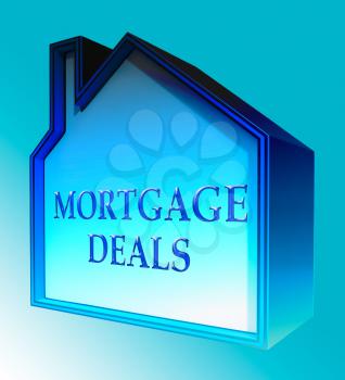 Mortgage Deals House Represents Housing Discounts 3d Rendering