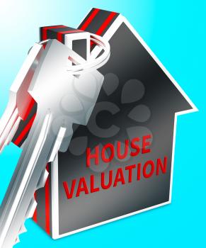 House Valuation Keys Means Current Price 3d Rendering