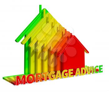 Mortgage Advice Eco House Displays Home Loan 3d Illustration