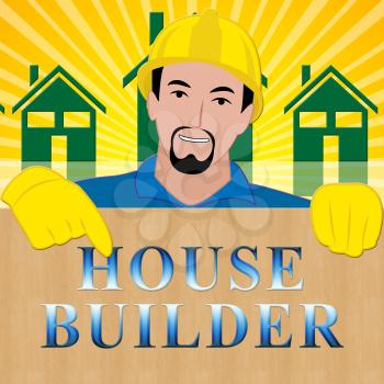 House Builder Meaning Real Estate 3d Illustration