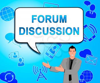 Forum Discussion Icons Showing Community Talk 3d Illustration