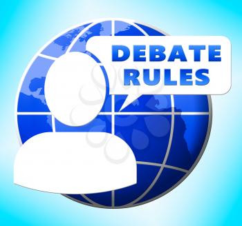 Debate Rules Shows Dialog Guide 3d Illustration