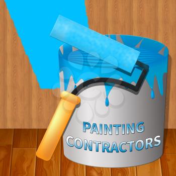 Painting Contractors Meaning Paint Contract 3d Illustration