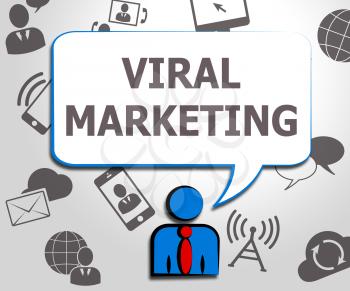 Viral Marketing Icons Means Social Media 3d Illustration